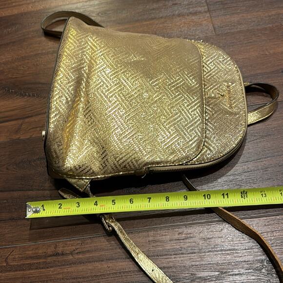 Michael Kors Pre Loved backpack in Gold metallic W/  wear mainly inside & straps main image 10